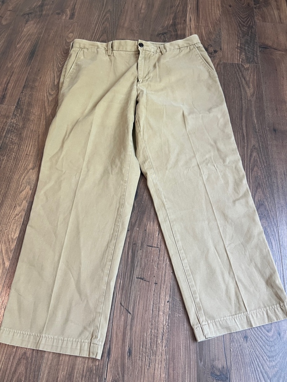 Lands’ End Men’s Khaki Chino Pants Traditional Fit Size 38 Minimalist Everyday